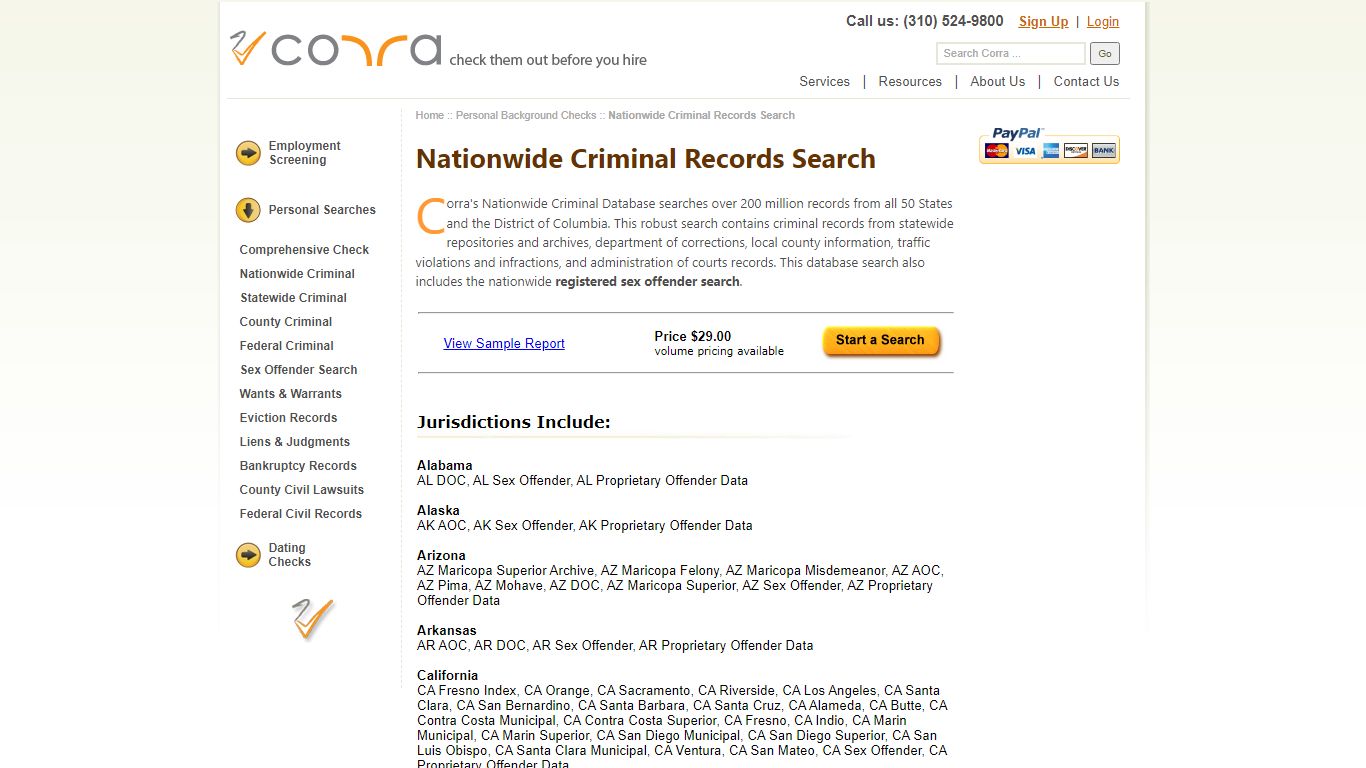 Nationwide Criminal Database Search $29 | Background Checks - Corra Group